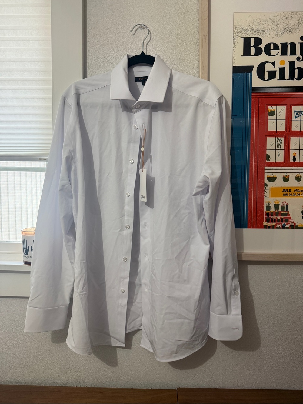 Quince Large (L) White Men's Dress Shirt NWT